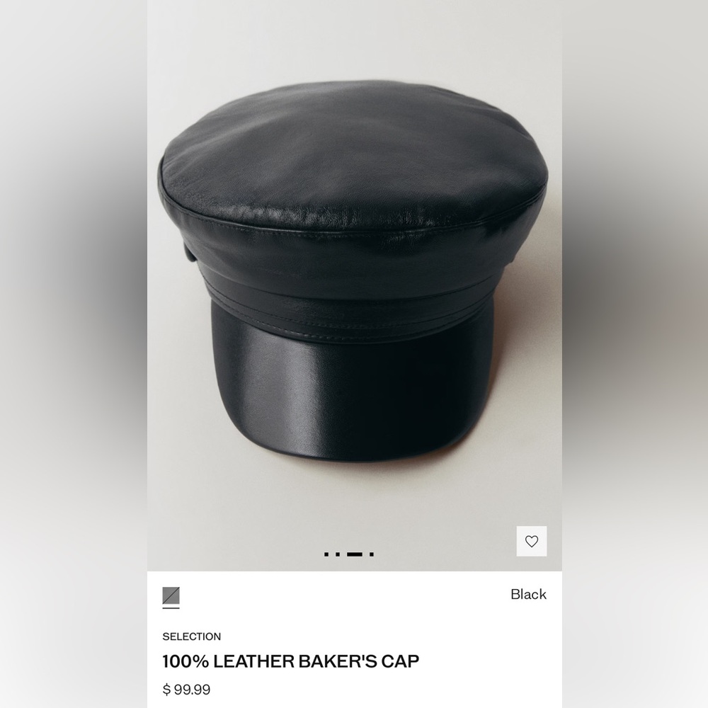 Leather biker cap from Mango